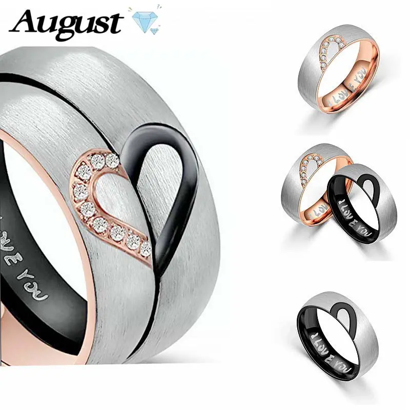 2-Piece Artificial Crystal Bridal Ring Set, Couple Love Engagement Cubic Zirconia Rings, Daily Wear Jewelry, Exquisite Packaging Valentine's Day Gift for Significant Other, Artificial Crystal Ring