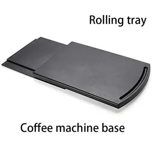 12" Sliding Coffee Machine Tray - Smooth Rolling Coffee Pod Holder for Blenders and Toasters - Easy Glide Bottom Table Rolling Tray with Wheels for Compact Kitchen Countertops