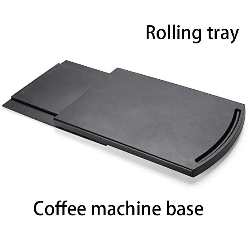 12" Sliding Coffee Machine Tray Coffee Accessories - Smooth Rolling Coffee Pod Holder for Blenders and Toasters - Easy Glide Bottom Table Rolling Tray with Wheels for Compact Kitchen Countertops