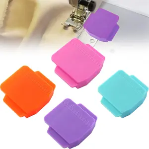 4 count  Seam Guide for Sewing Machine, Multifunctional Hem Guide for Sewing Machine, Polygonal Multifucntional Seam Guide Hemmer with Scale, Sewing Supplie Accessories (Orange///Blue)