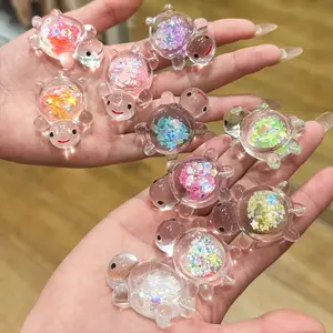 12pcs Glow-In-The-Dark Turtle Charms, Acrylic Fluorescent Material, DIY Jewelry Making, Keychains, Necklaces, Indoor Outdoor Decor