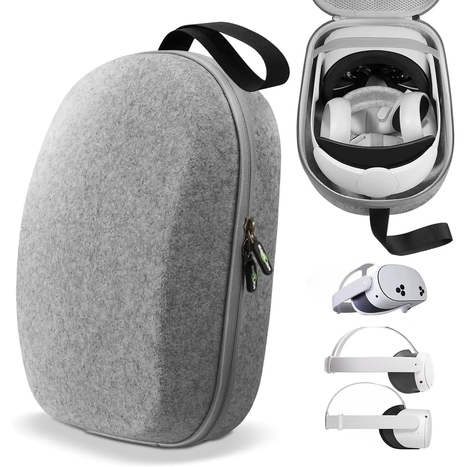 Hard Carrying Case Compatible with Oculus Meta Quest 3S/Quest 3/Quest 2, Lightweight and Fixed Protection for VR Headset Controller and Official Head Strap Accessories, Travel and Storage