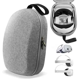 Hard Carrying Case Compatible with Oculus Meta Quest 3S/Quest 3/Quest 2, Lightweight and Fixed Protection for VR Headset Controller and Official Head Strap Accessories, Travel and Storage