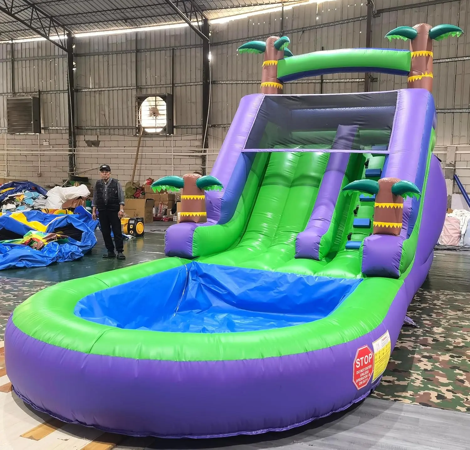 21FT(L) Commercial Water Slide for Adults Kids, 100% Heavy Duty PVC Inflatable Water Slide Backyard w/ 950W Blower, Family Size Pool for Outdoor Party, 21x11x12ft, 500lbs Capacity, Fast Drainage