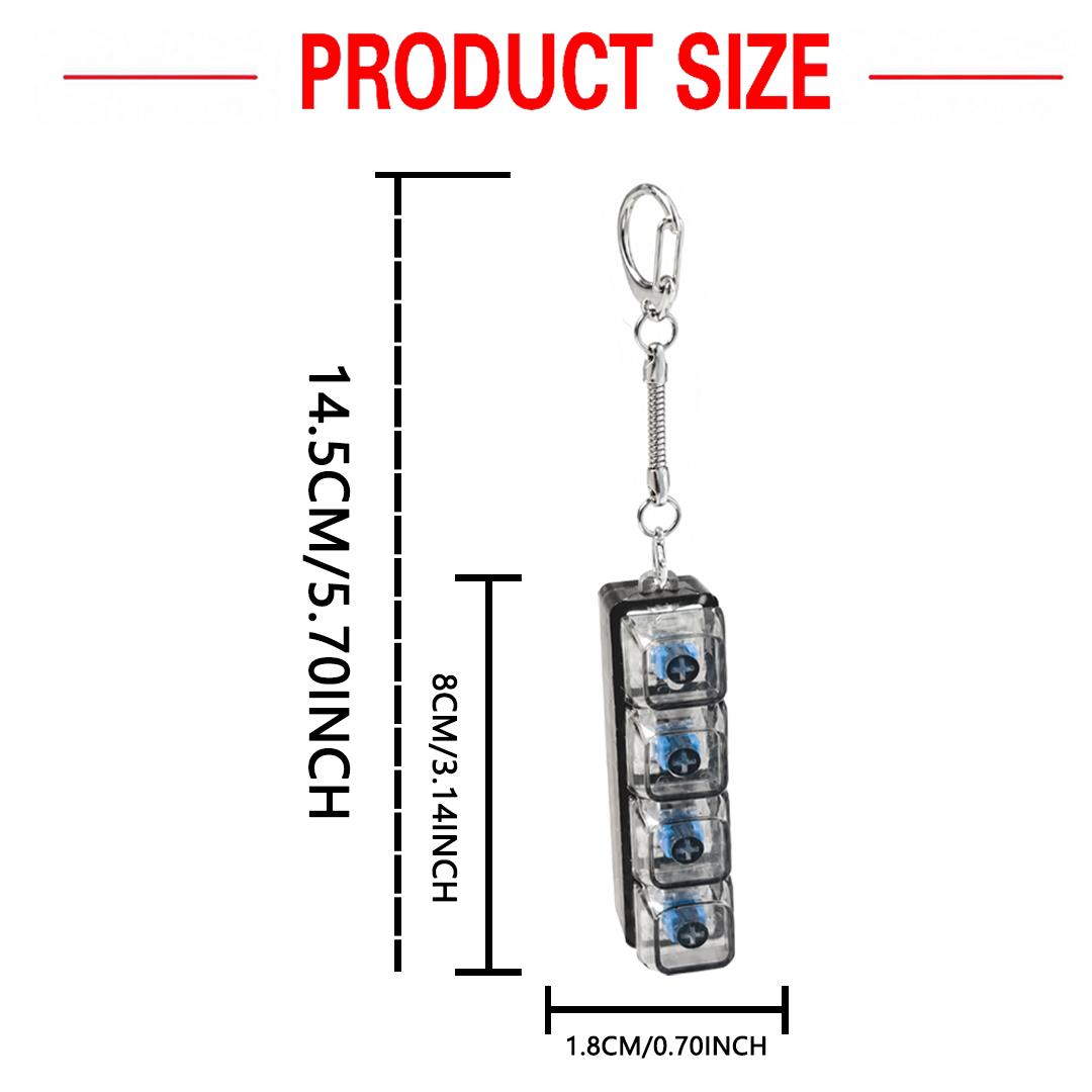 Keyboard Fidget Toy for Kids & Adults Fidget Keyboard LED Lights Toy with Stress Relief Spinner Keychain For Anxiety Decompression Stuudent Office Worker Friendly