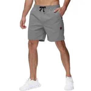 Men's Cargo Shorts Polyester Sports Golf Shorts With elastic waistband, 2 diagonal zipper pockets + 1 back pocket