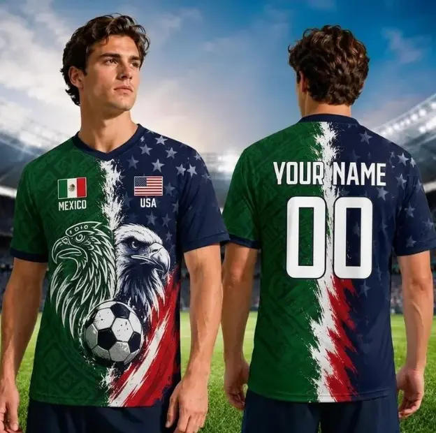 Custom Mexico Soccer Jersey 2026, Personalized Team Shirt for Men Women , National Country Style Soccer Fan Jersey, Mexico Jersey Men