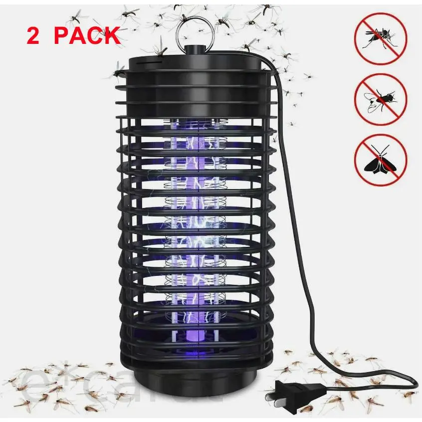 Outdoor/Indoor Bug Zapper – 2W Low Power | 110-240V Wide Voltage | US Plug | PVC Body | Best for Kitchen, Living Room, Office & Patio (Keep Dry)
