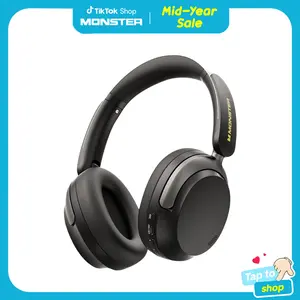 Monster Wireless Noise Cancelling Headphones, Bluetooth 6.0, 165H Playtime, 40mm Drivers, 5-Mic ENC, Foldable Over Ear Headphones, Multi-Device Pairing for Gaming, Travel & Daily Listening- SummerWins - DealsForYouDays