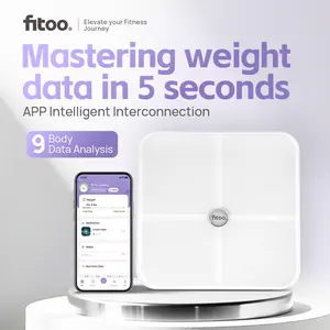 Fitoo Smart Scale Air - Bluetooth Digital Bathroom Scale, BMI & Body Fat Analysis, Body Composition Monitor with Smartphone App