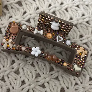 Multi-Colored Rhinestone Claw clip