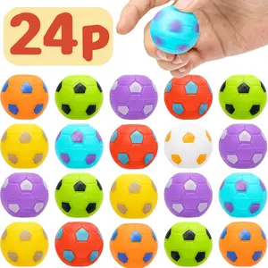 X-SRT08  24 Pcs Soccer Party Favors for Kids 4-8 8-12, Mini Fidget Spinners Soccer Ball Toys, Goodie Bags Stuffers for Birthday Party, Treasure Box Toys for Classroom, Return Gifts for Kids