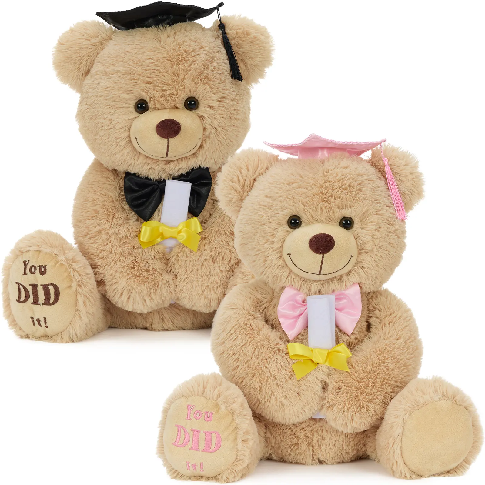 MaoGoLan 15.7 Inch Graduation Teddy Bear Stuffed Animals with Grad Cap, Diploma and "You DID it!" Footprint - 2 Pack Graduation Plush Bears for Boys Girls #Graduation2026 #GraduationGiftIdeas #GraduationTeddyBear #YouDidItGraduation #Summervibes