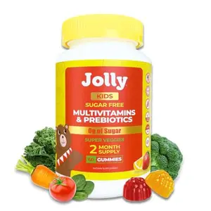 Jolly Kids Multivitamins – 2-Month Supply – Sugar-Free, Organic, Plant-Based Gummies for Kids Age 3+ – No Sugar Alcohols – 1 Gummy per Day – Non-GMO, No Artificial Sweeteners
