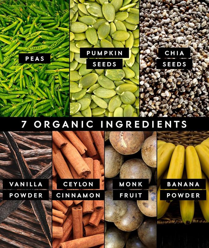 Truvani Vegan Pea Protein Powder | Banana Cinnamon | 20g Organic Plant Based Protein | 20 Servings | Keto | Gluten & Dairy Free | Low Carb | No Added Sugar