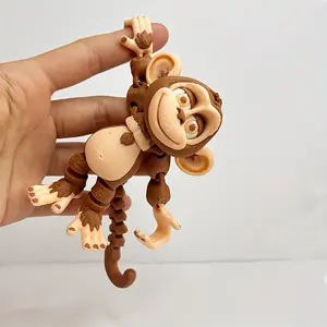 3D Printed Monkey Statue Set |   Vibrant Resin Animal Figurines, Perfect for Desktop, Car & Office Decor, Ideal Gifts for Christmas, Valentine's Day & Easter