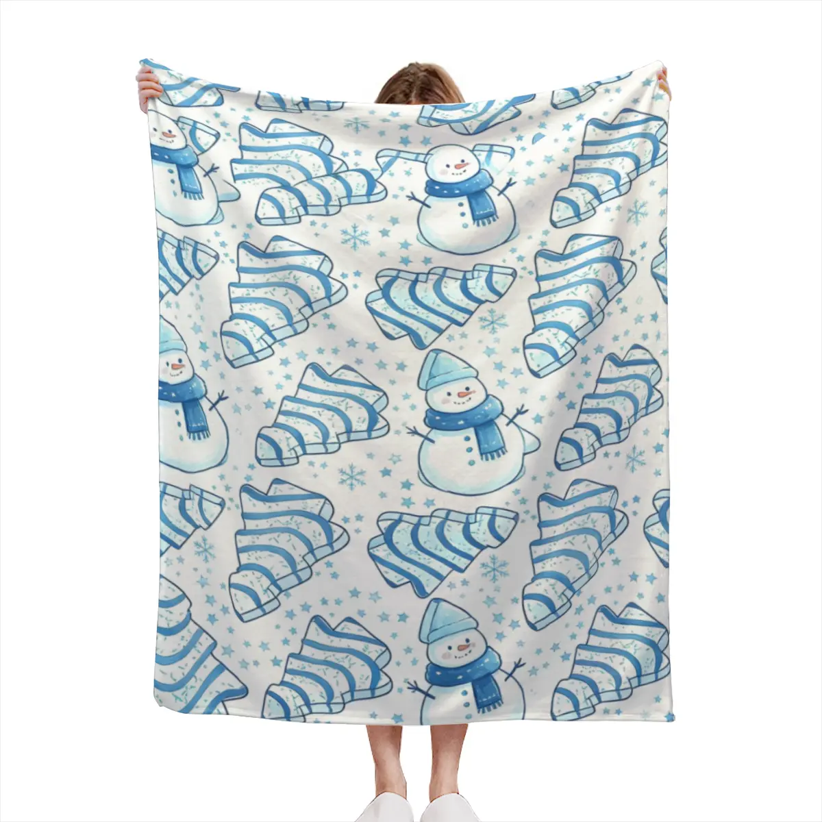 Brown Teddy Bear Print Throw Blanket, Classic Cute Bear Flannel Blanket, Neutral Aesthetic Soft Cozy Decor Blanket