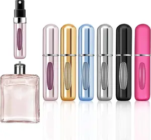 6Pcs/Set Portable Perfume Travel Refillable Bottle, Travel Size Cologne Atomizer Dispenser, Reuseable Portable Perfume Spray, Perfect For Travel On The Go