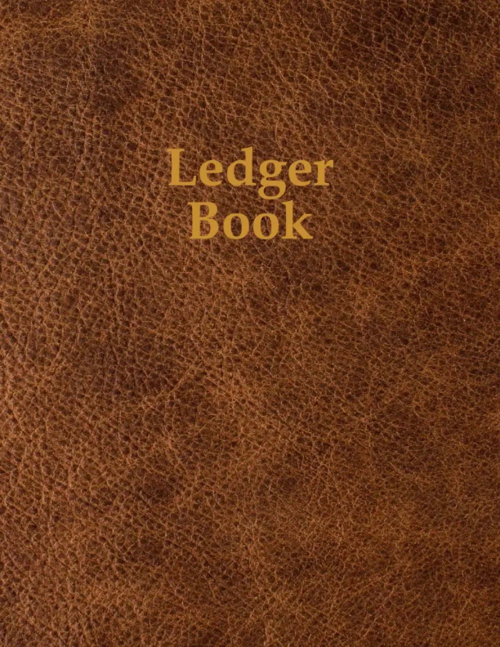 Ledger Book: Brown Leather Look Simple Financial Transaction Ledger for Home and Small Business Use (Business Notebooks and Journals)