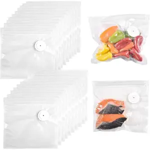 20 reusable vacuum-sealed food storage bags (no PBA included), medium size 11.02 inches × 10.23 inches, suitable for preserving ingredients and freezing, odor-proof and leak-proof, compatible with all vacuum sealing machines tiktokshopspringglowup