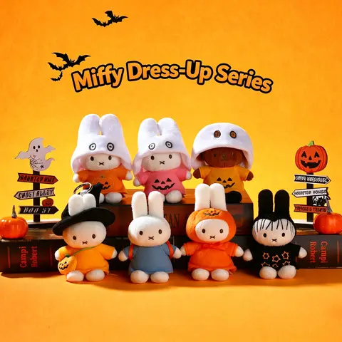 [Halloween Speical] Miffy Dress‑up Series Plush Blind Box Bag Charm, Soft Fluffy Stuffed Rabbit Figure, Kawaii Collectible Pendant Ornament, Versatile Daily Decor, Sweet Halloween & Birthday Surprise Gift for Miffy Lovers
