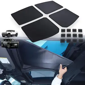 For 2023 2024 2025 Hummer Ev Suv Accessories Top Glass Sunroof Sun Shade Pickup Truck Sunshade Roof Heat Insulation Foldable Reflective Uv
