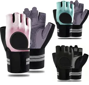 Gym Workout Gloves for Men & Women, Anti-Slip Weight Lifting Gloves with Wrist Support, Full Palm Protection & Thick Padding for Pull-Ups and Training