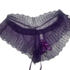 Sexy Lace Panties  - Elegant Lace Design with Ribbon Accent - Comfy Ladies Underwear for Sophisticated Womenswear