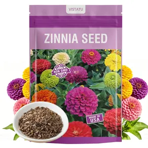 3000+ Crazy Blend Zinnia Seeds for Planting Zinnia Elegans Heirloom Open Pollinated & Untreated Mixed Color Zinnia Flowers