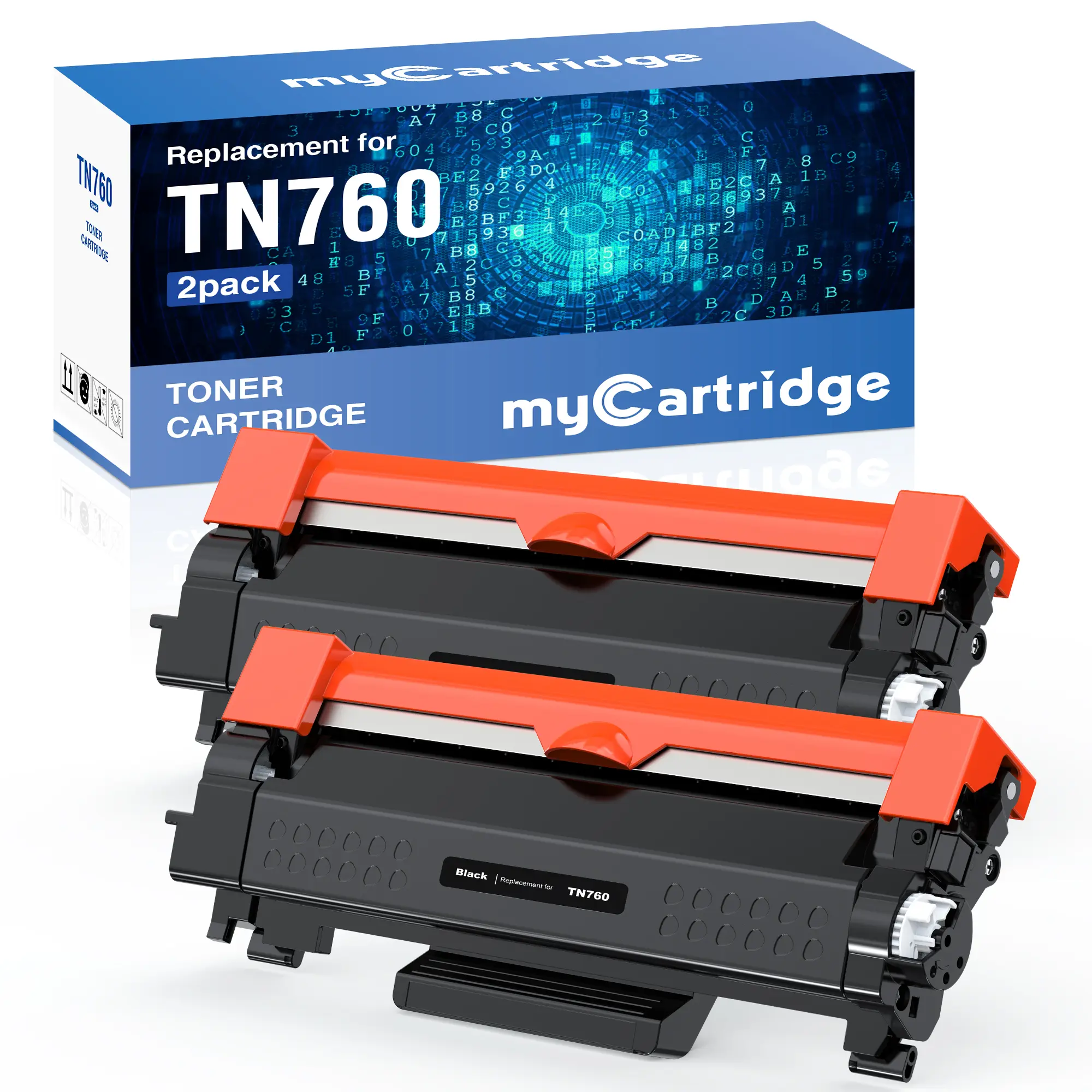 myCartridge Remanufactured Toner Cartridge Replacement for Brother Printer, 2-Pack