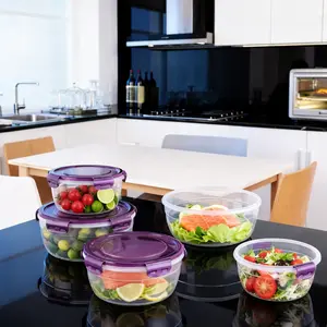 8-Piece Airtight Food Storage Containers Set | BPA-Free Leakproof Stackable Meal Prep Containers with Lids for Fruits, Snacks, Vegetables & Meal Prep