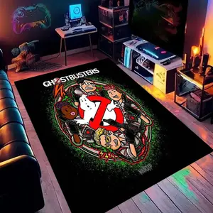 Ghostbusters 03 Animated Print Carpet, Home Living Room, Bedroom, Office Chair Under Carpet, Gift for Family and Friends, Christmas Decorative Carpet