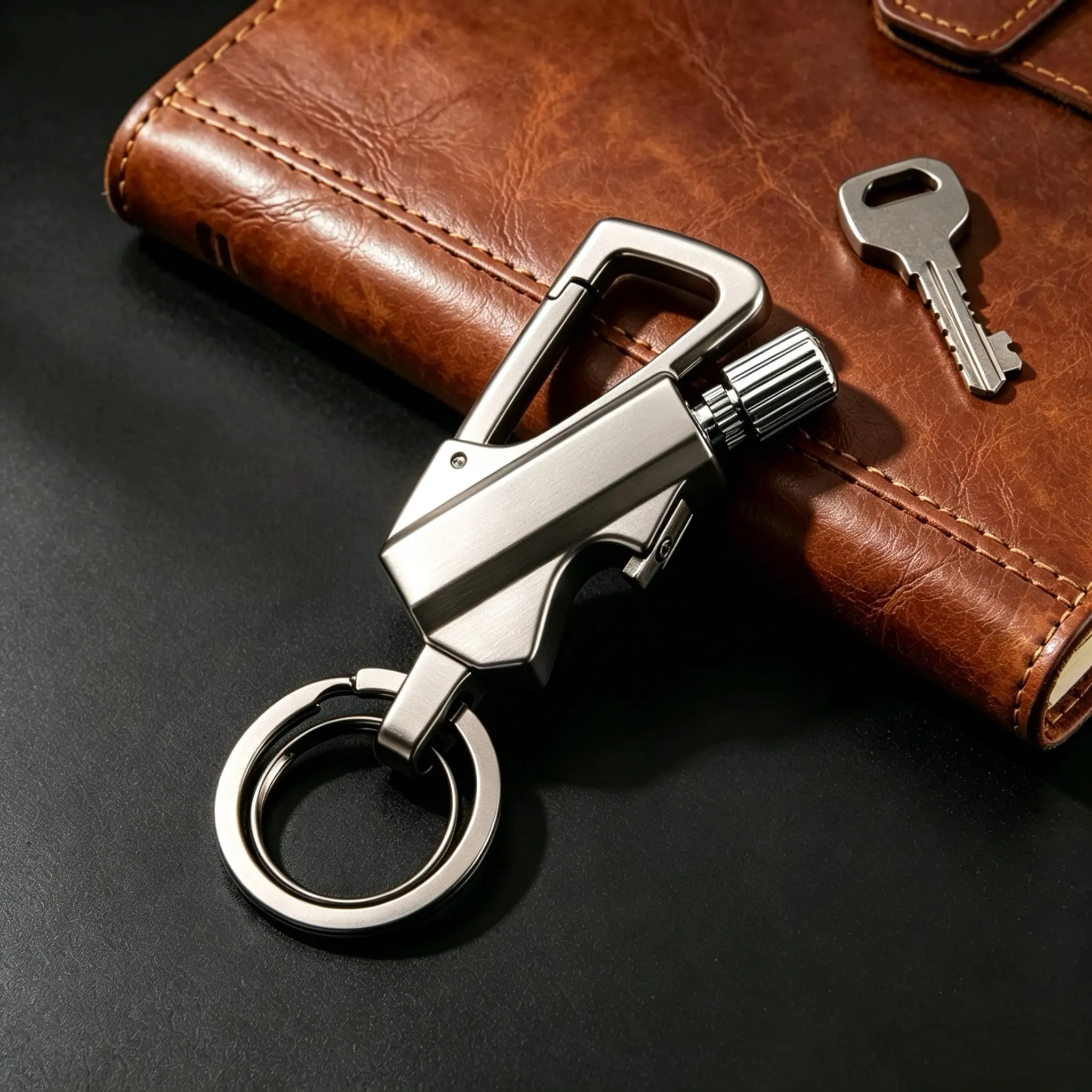 Hanging Metal Multi-Functional Men's Accessories Keychain - Waterproof Reusable Bottle Opener for Outdoor Activities, Camping Parties, Meaningful Gifts