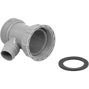 Drain Pipe Adapter Leak Proof Drain Hose Y Connector 3-Way Y-Piece Hose Splitter Connector with Washer for Home Bathroom Kitchen