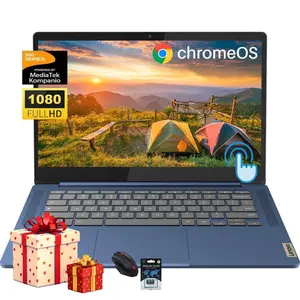 Lenovo 2026 Slim 3 Chromebook Laptop - 14" FHD Touch Screen for Student Business, 8-Core MediaTek 520 Processor, up to 16GB RAM, 64GB EMMC+128GB Micro SD, 13.5 H of Use, Wi-Fi 6, Chrome OS,Bundle Accessory