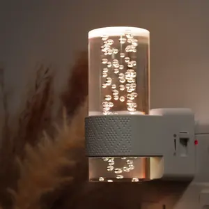 Wall-Mounted Night Light with Light Sensor, Adjustable Brightness, Color-Changing Night Light. Elegant design night light featuring bubble/heart/astronaut patterns. Ideal for children's rooms, bathrooms, hallways, and holiday gifts