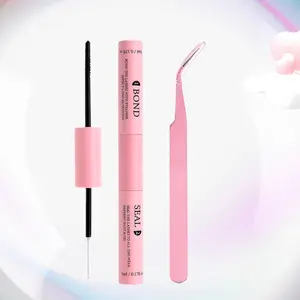 2 In 1 Eyelash Extension Glue & Tweezers Kit, 2pcs/set Long Lasting Eyelash Adhesive Supplies, Professional Makeup Tools For Women Cosmetic