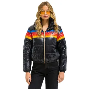 5 STRIPE APRES JACKET - GLOSSY BLACK