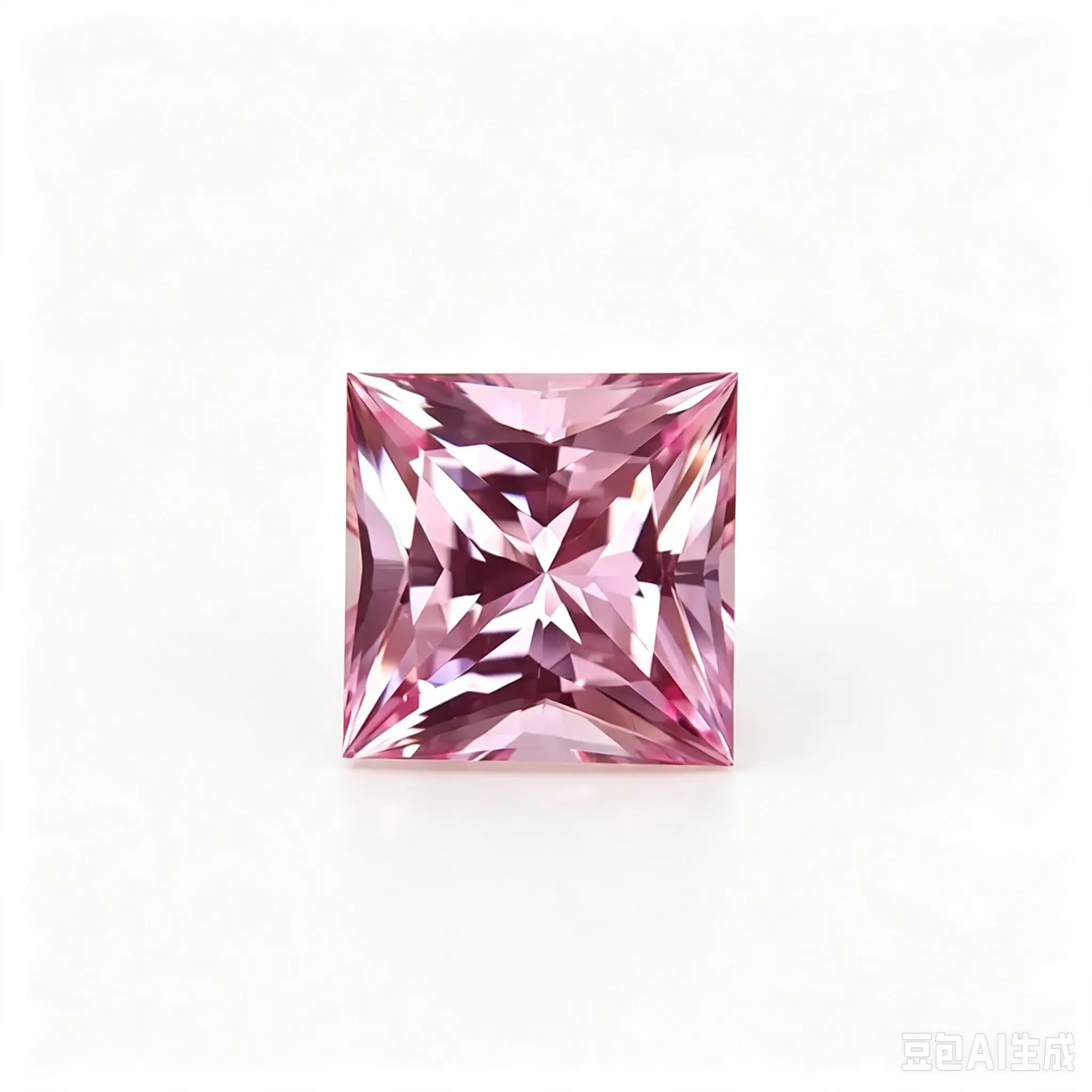 Lab-Grown Princess Cut Pink Sapphire With AGL Certificate