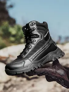 Men's Military Jungle Combat Boots 8 Inch Lightweight Motorcycle Tactical Boots Police Army Bottas, Men's Military Jungle Battle Shoes, Motorcycle Riding Boots