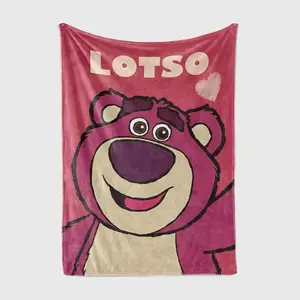DISNEY CLASSIC Toy Story Lotso Pink Throw Blanket, Toy Story Fans, Perfect Birthday/Christmas Gift, Home Decor Accessory, Cozy Home Decor