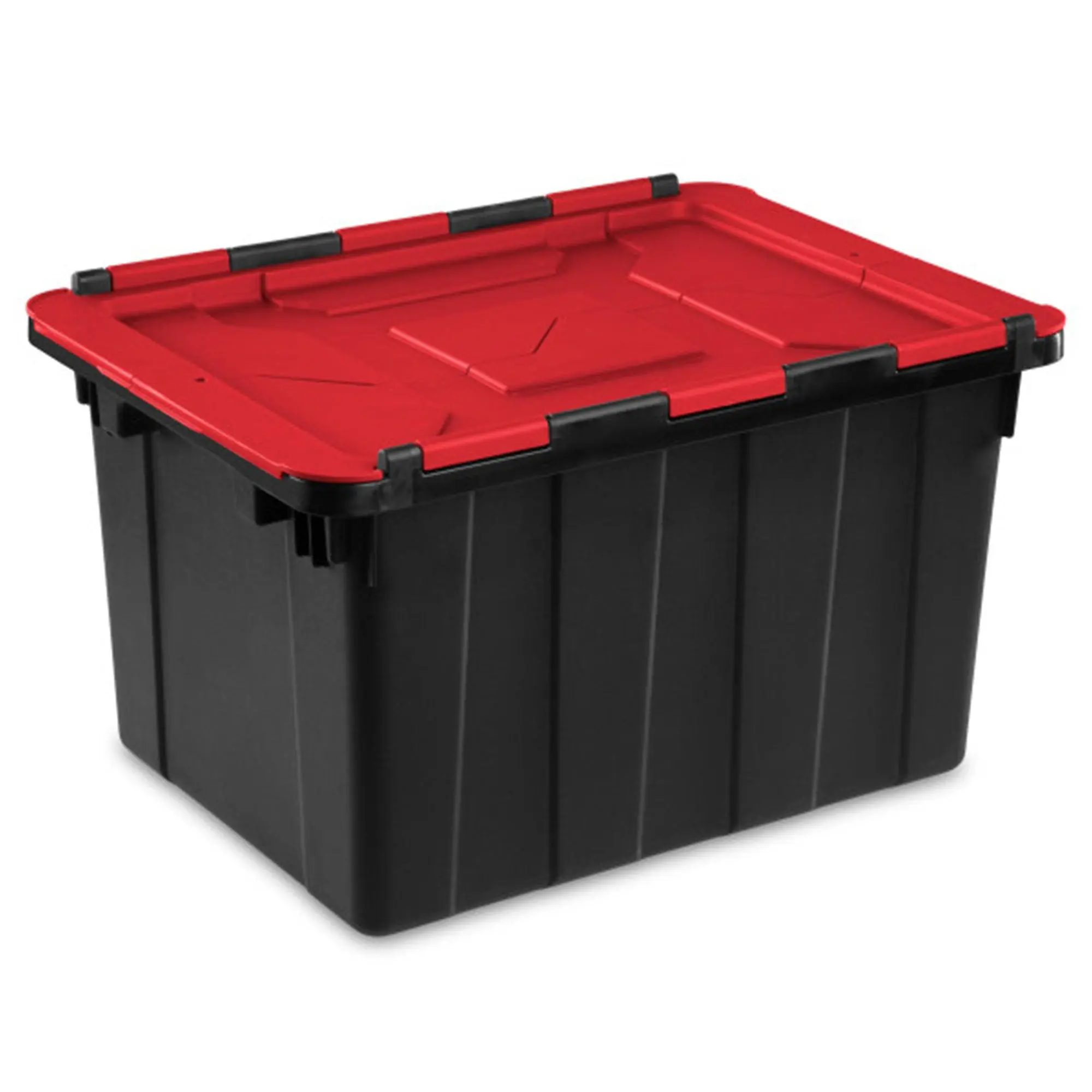 Sterilite 12 Gallon Hinged Lid Industrial Tote, Stackable Storage Bin, 18 Pack Sterilite 12 Gallon Hinged Lid Industrial Tote, Stackable Storage Bin, 18 Pack