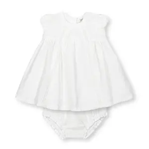 Special Occasion Linen Pintuck Dress