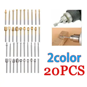 Tungsten Carbide Rotary Burr Bit Set 1/8" Cutting Carving Burrs for Dremel Tool