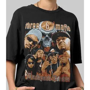 Vintage Three 6 Mafia 'Live By Yo Rep' T-Shirt Sweatshirt Hoodie, Hip Hop Vintage Graphic Shirt, Rap Shirt, Gift for fan