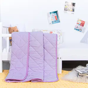 Bedsum Cozy Soft Toddler Comforter 43"x60" - Breathable Crib Quilt with Down Alternative Fill, Machine Washable, Solid Color Luxury Baby Bedding & Gift