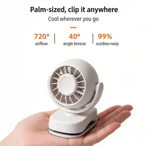 Clip It. Hang It. Stand It. Stroller, Desk, Car Seat, Bunk Bed, 720° Airflow, 7h Battery, 170g Lightweight, Moms & Students Love It!