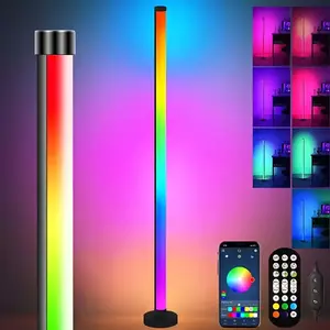 1 Set LED Floor Lights - 1.6 Billion DIY Colors, RGB Smart LED Lights, USB - Powered, Remote & APP Control, for Game Rooms & Living Rooms