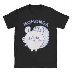 Men Women T-Shirt Chiikawa White Momonga Novelty Cotton Tees Short Sle