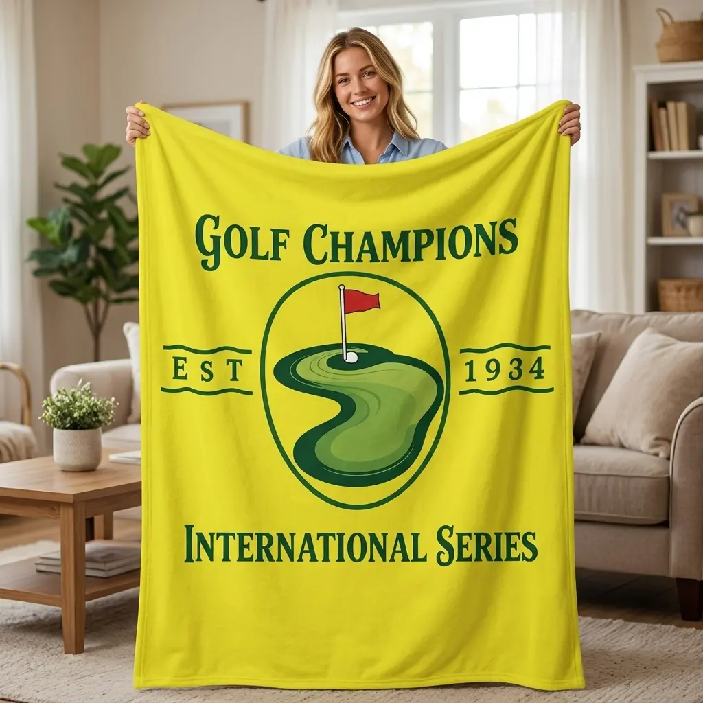Golf Blanket Soft Flannel Blanket, Fun Gift for Golf Lovers, Suitable for Bed Sofa Bedroom Living Room Office Car Camping Decoration Air Conditioner Cover Blanket